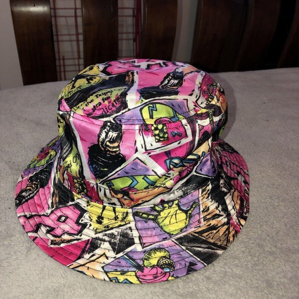 LACEY Satin Colorful Funky Print Bucket Hat